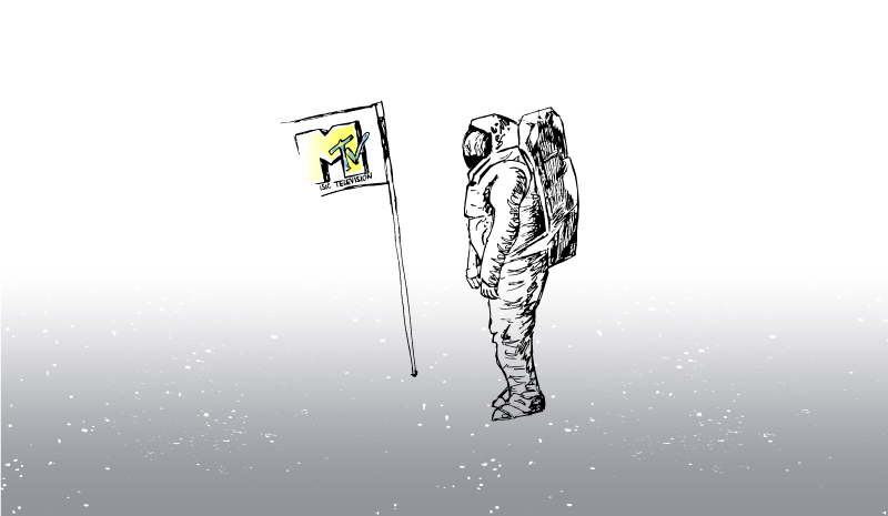 MTV moon landing illustration
